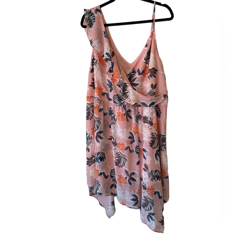 a.n.d. Asymmetrical Tropical MIDI Dress size 2X